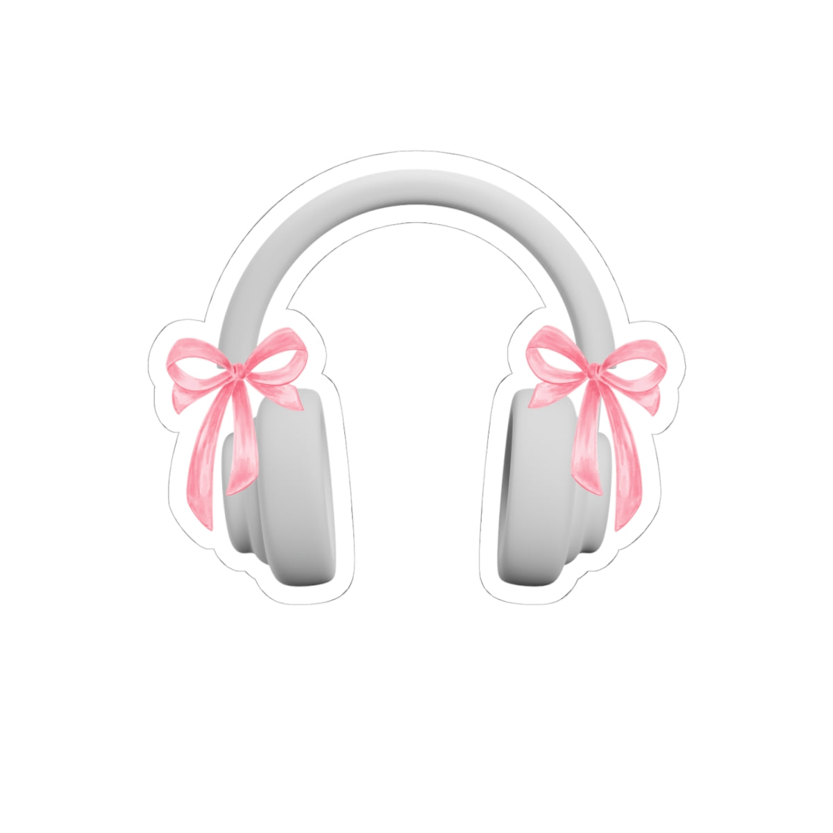 Cute Headphones Kiss-Cut Stickers for Music Lovers, Laptop Decals, Gift for Teen Girls, Aesthetic Stickers, School Supplies