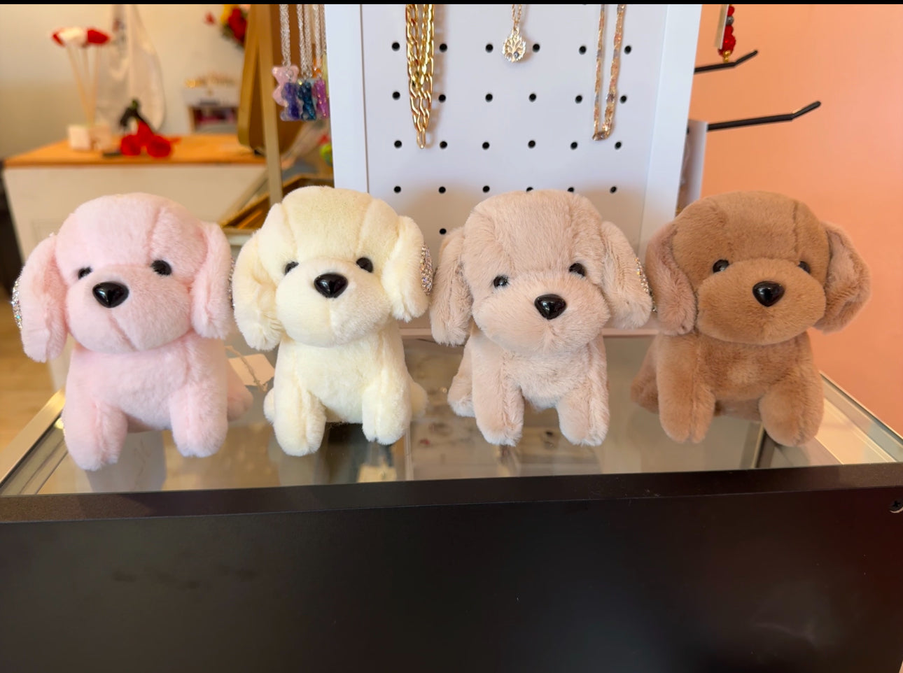 Dog keychain plush
