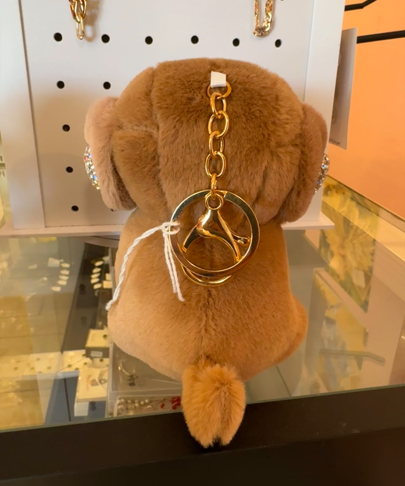 Dog keychain plush