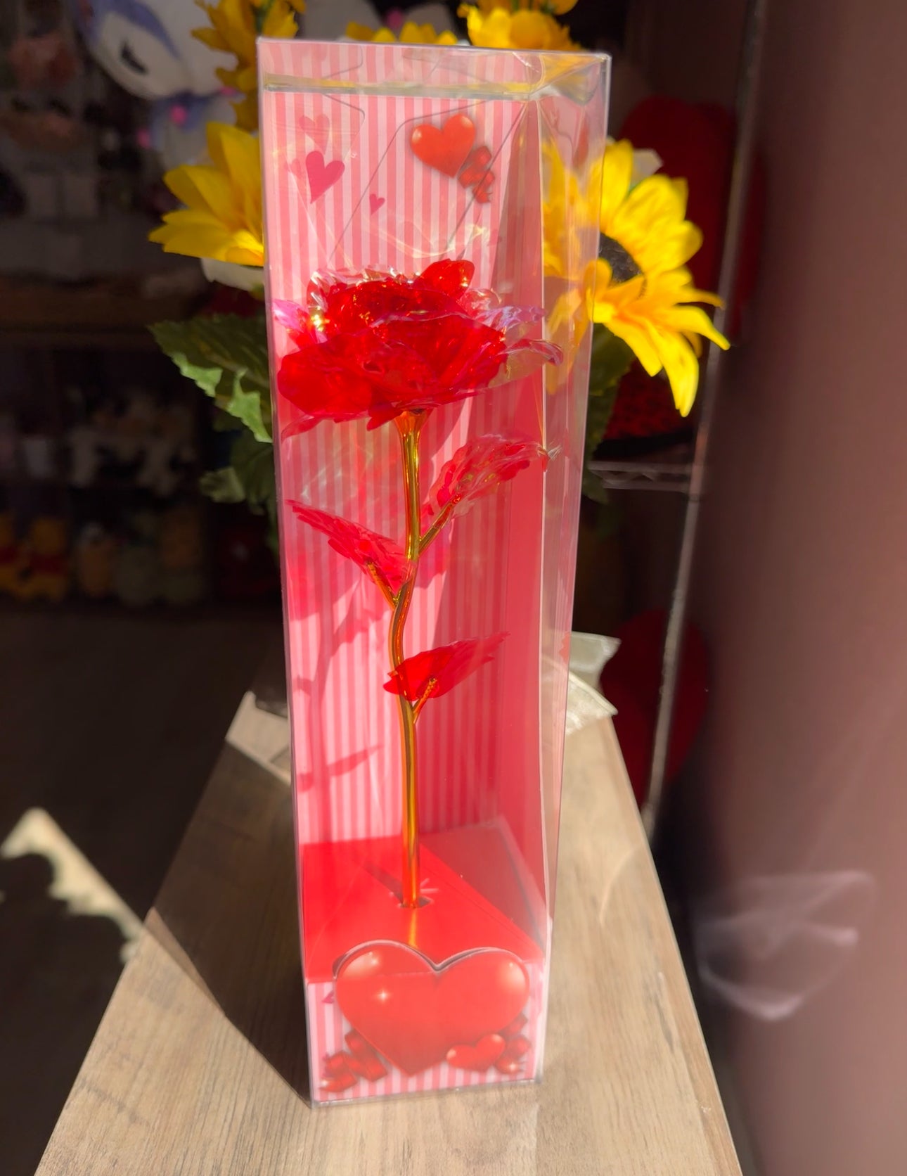 Light up red single rose