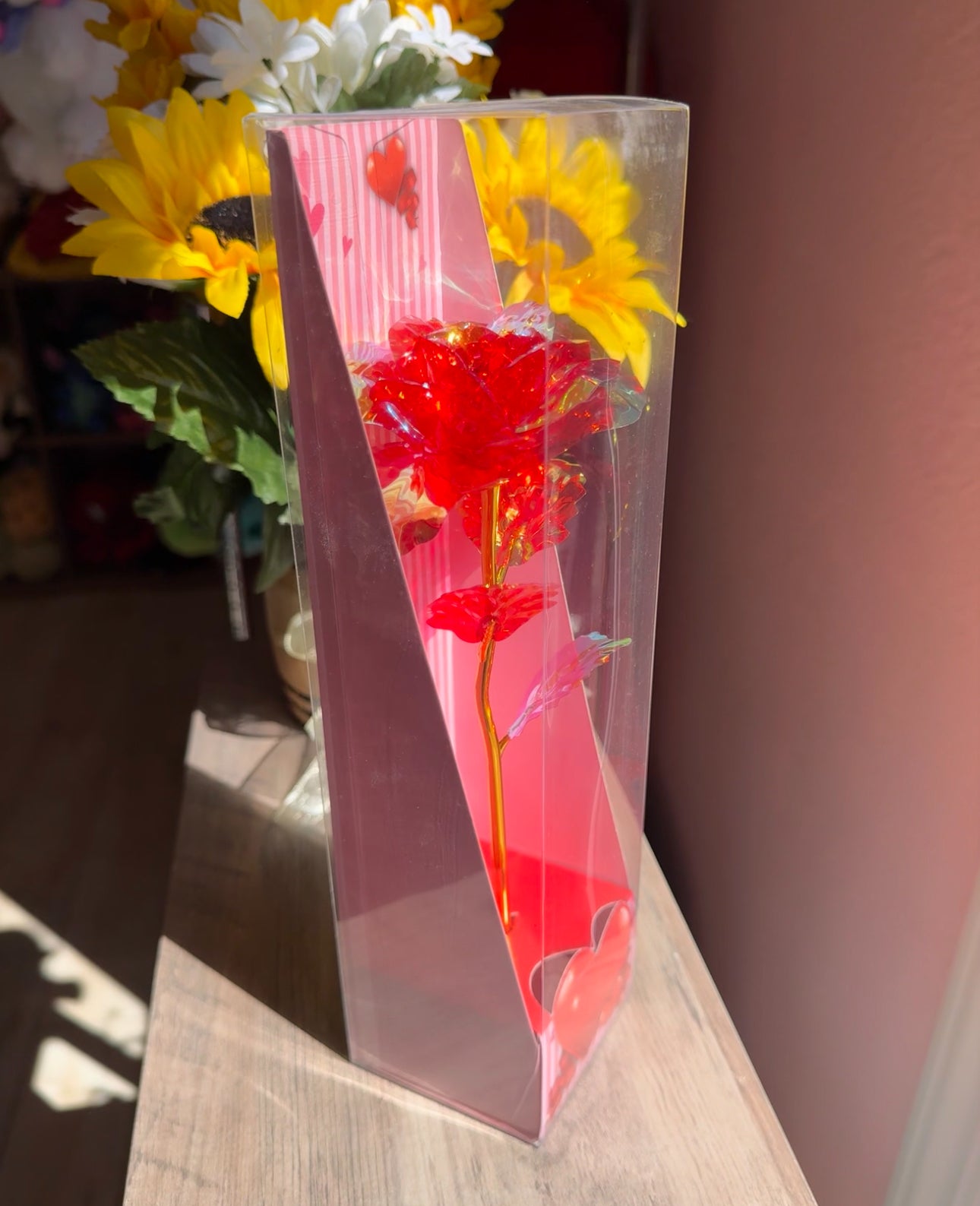 Light up red single rose