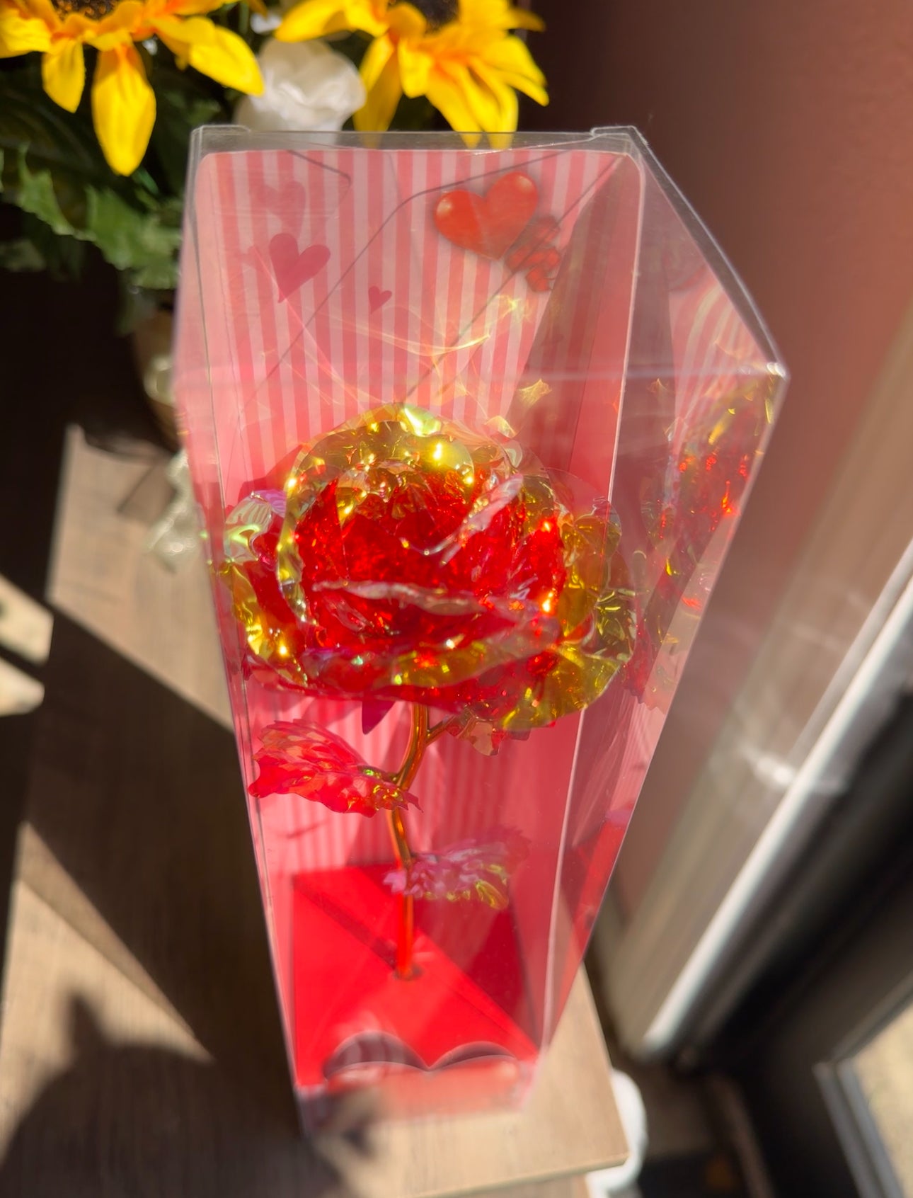 Light up red single rose