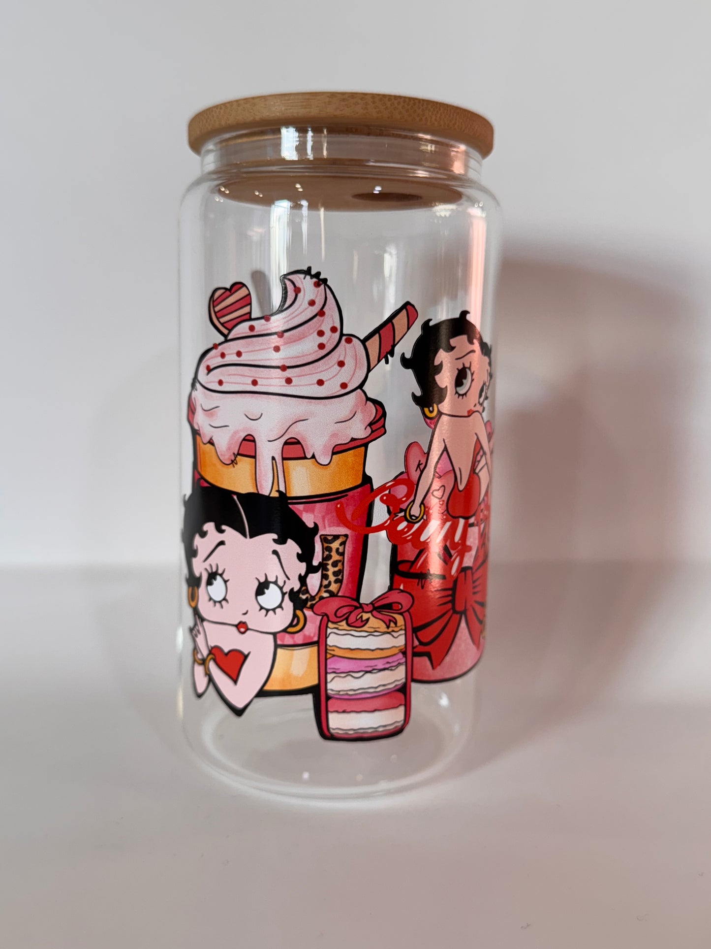 Betty boop glass cup