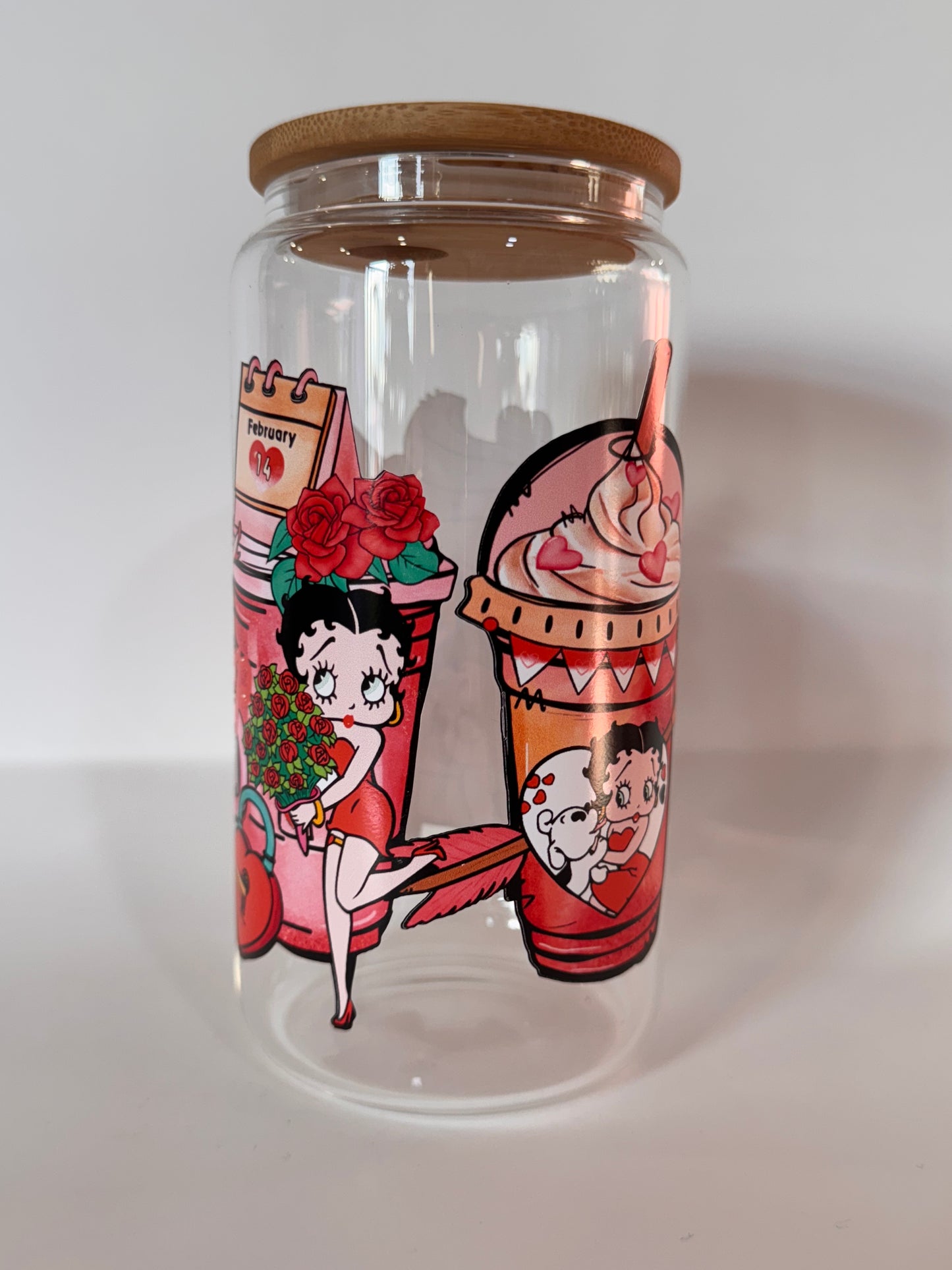 Betty boop glass cup