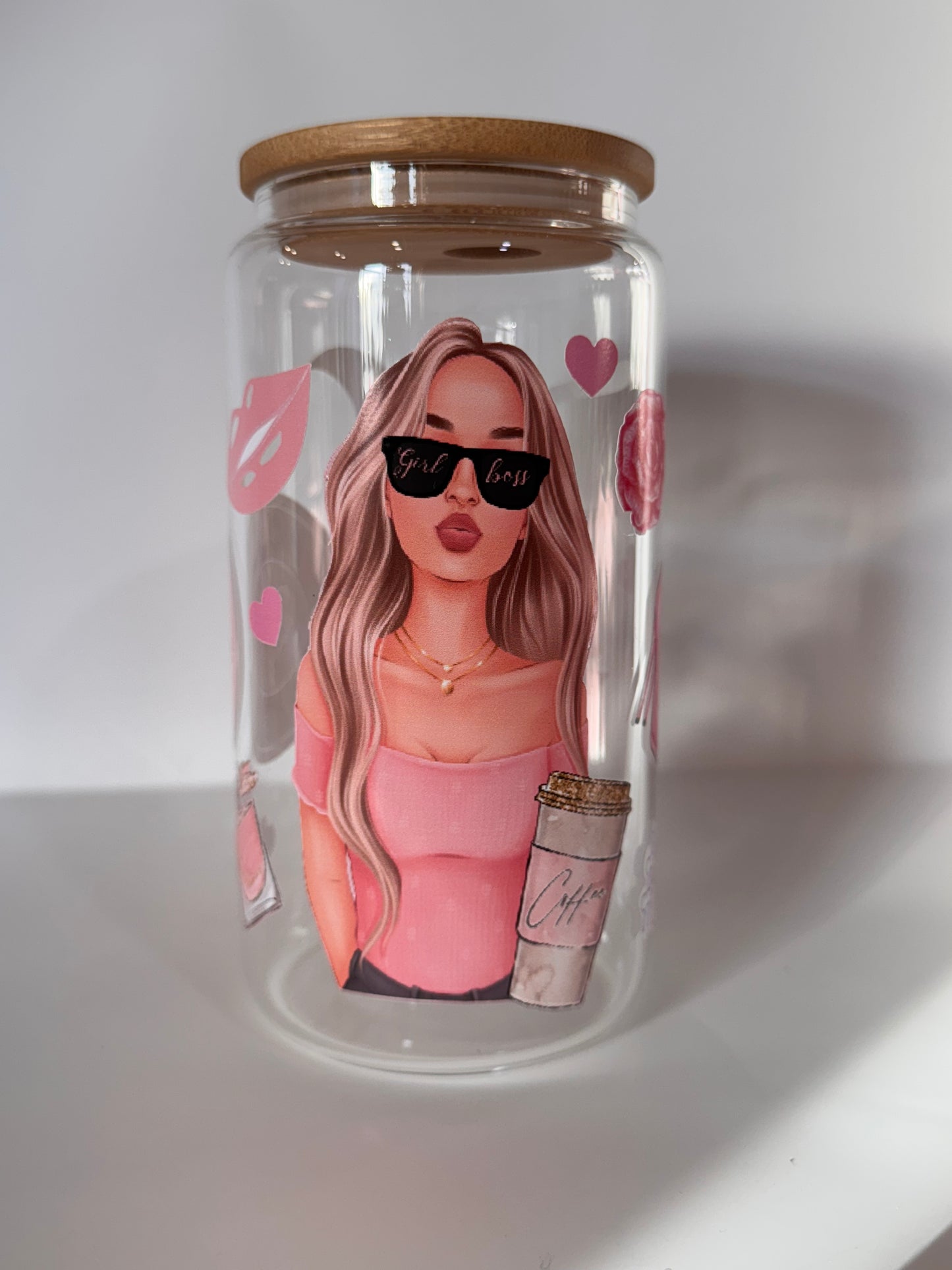 Boss babe glass cup