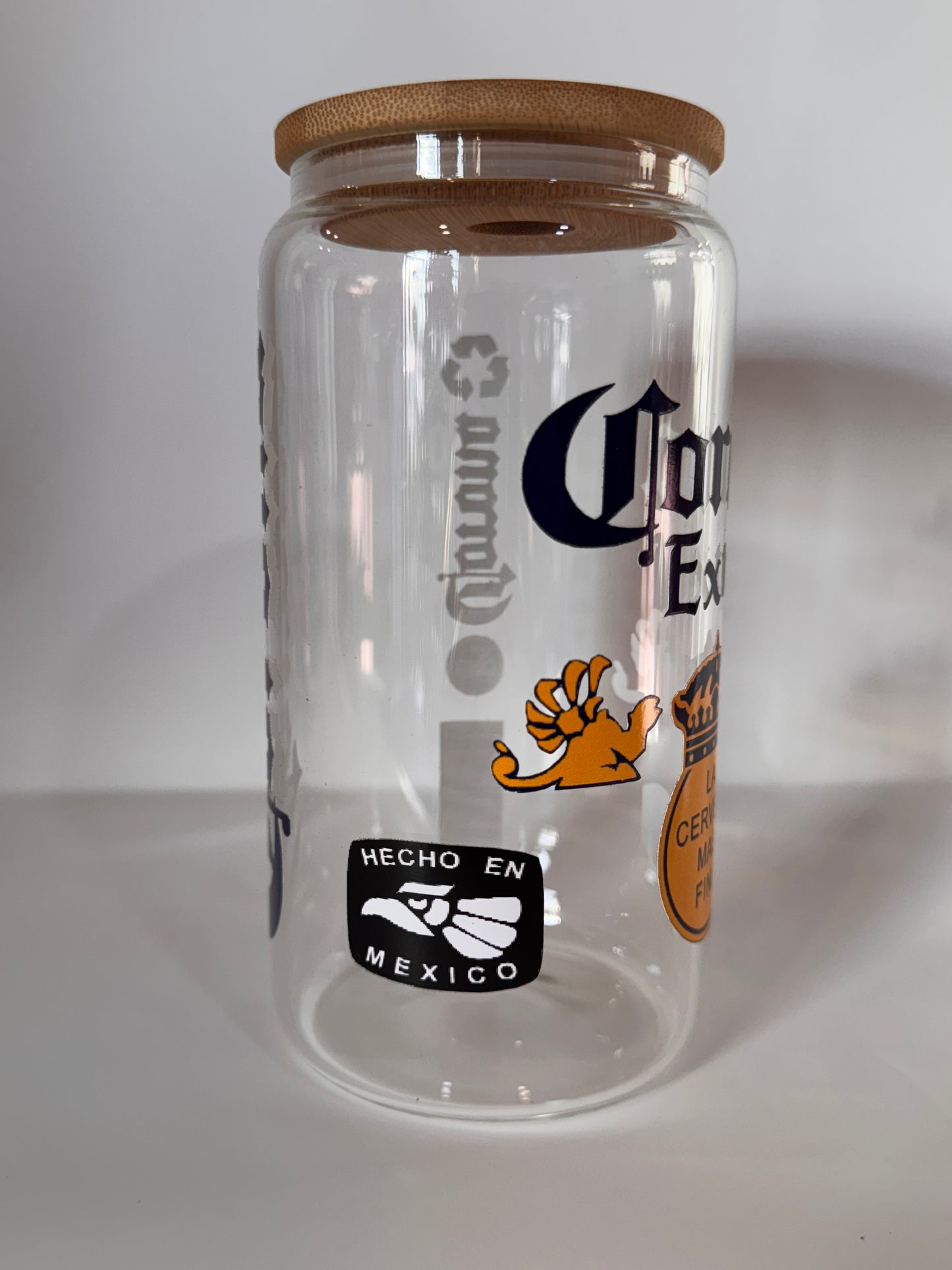 Corona glass cup