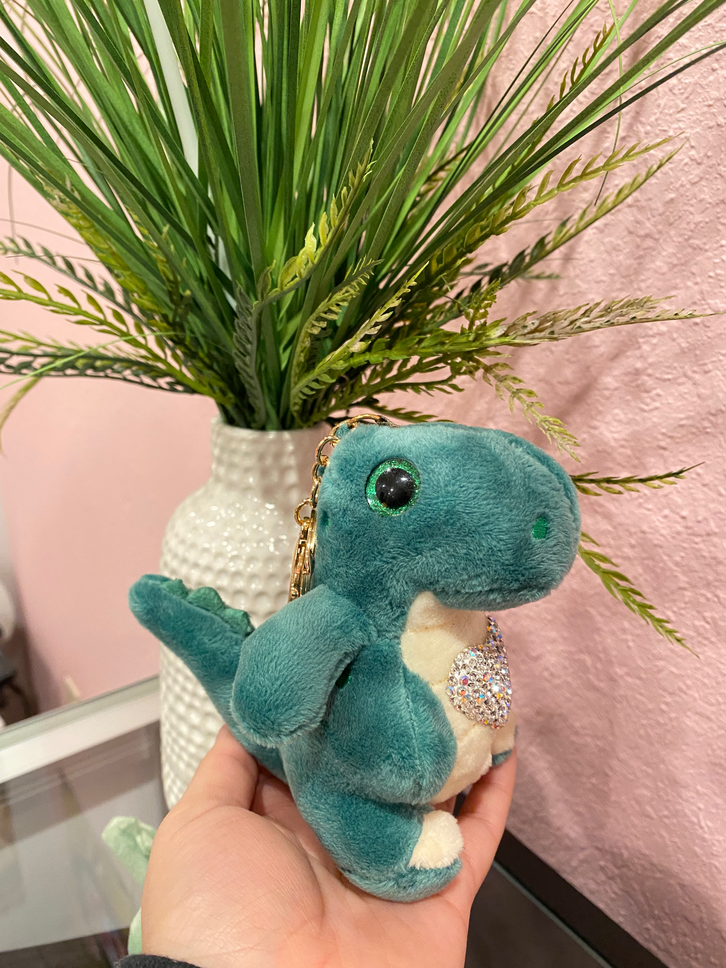Dino keychain plush