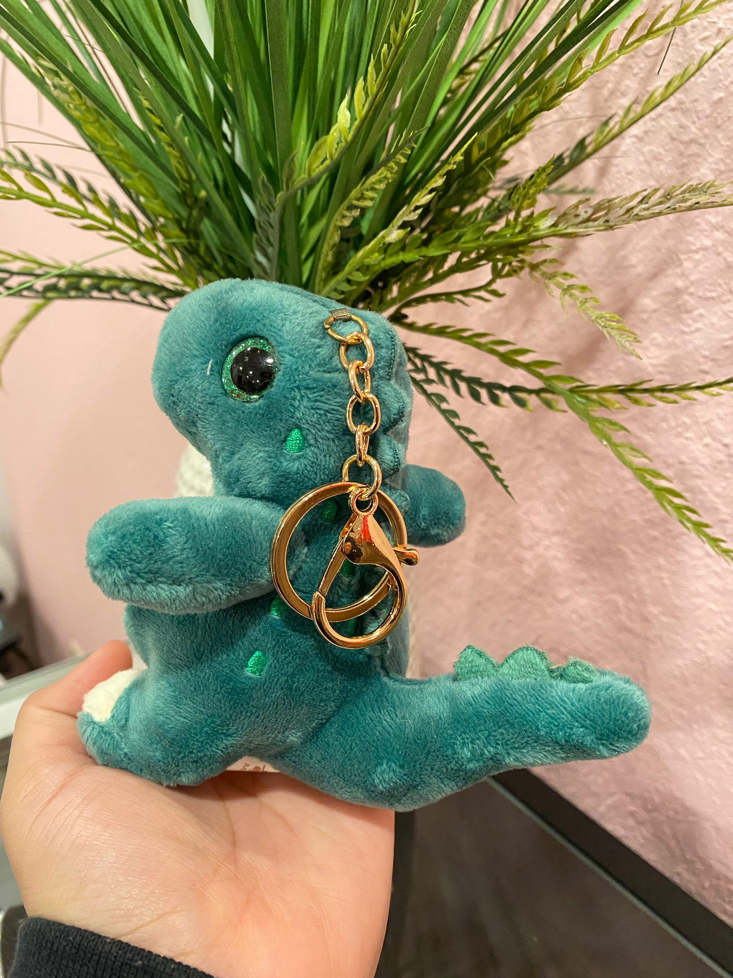 Dino keychain plush