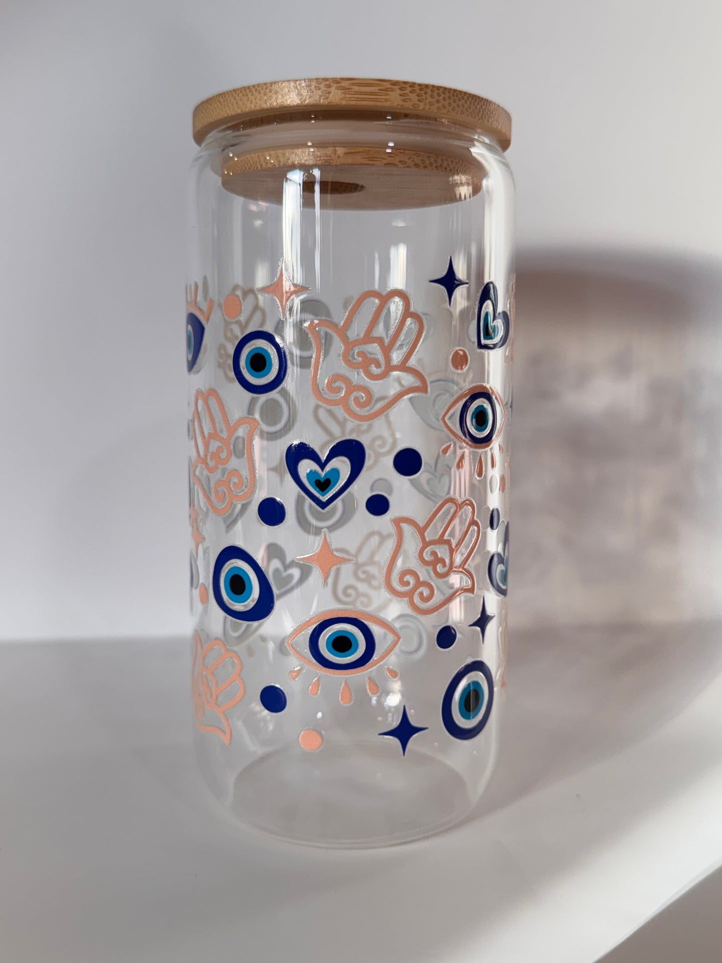 Evil eye glass cup