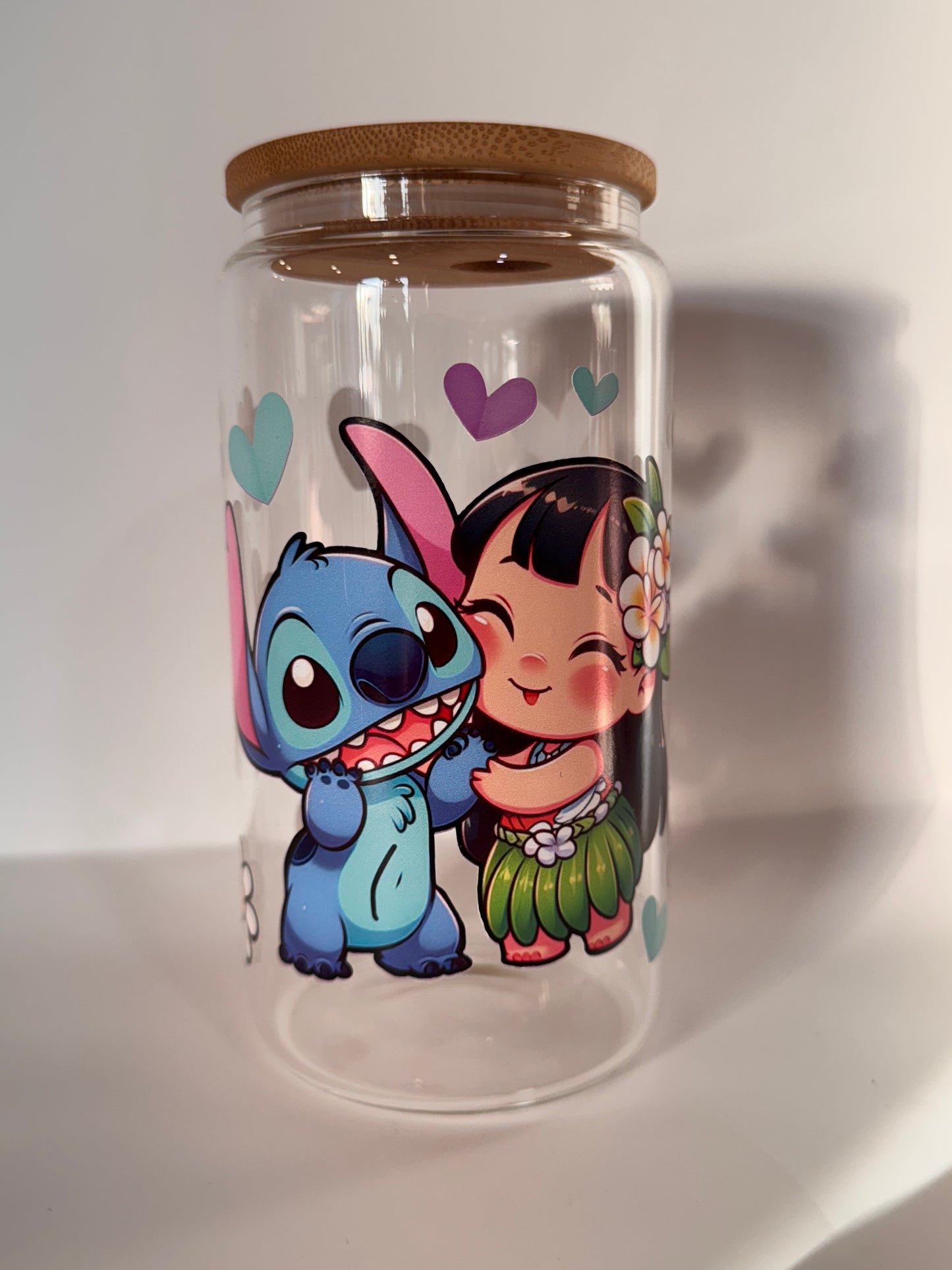 Lilo and stitch glass cup