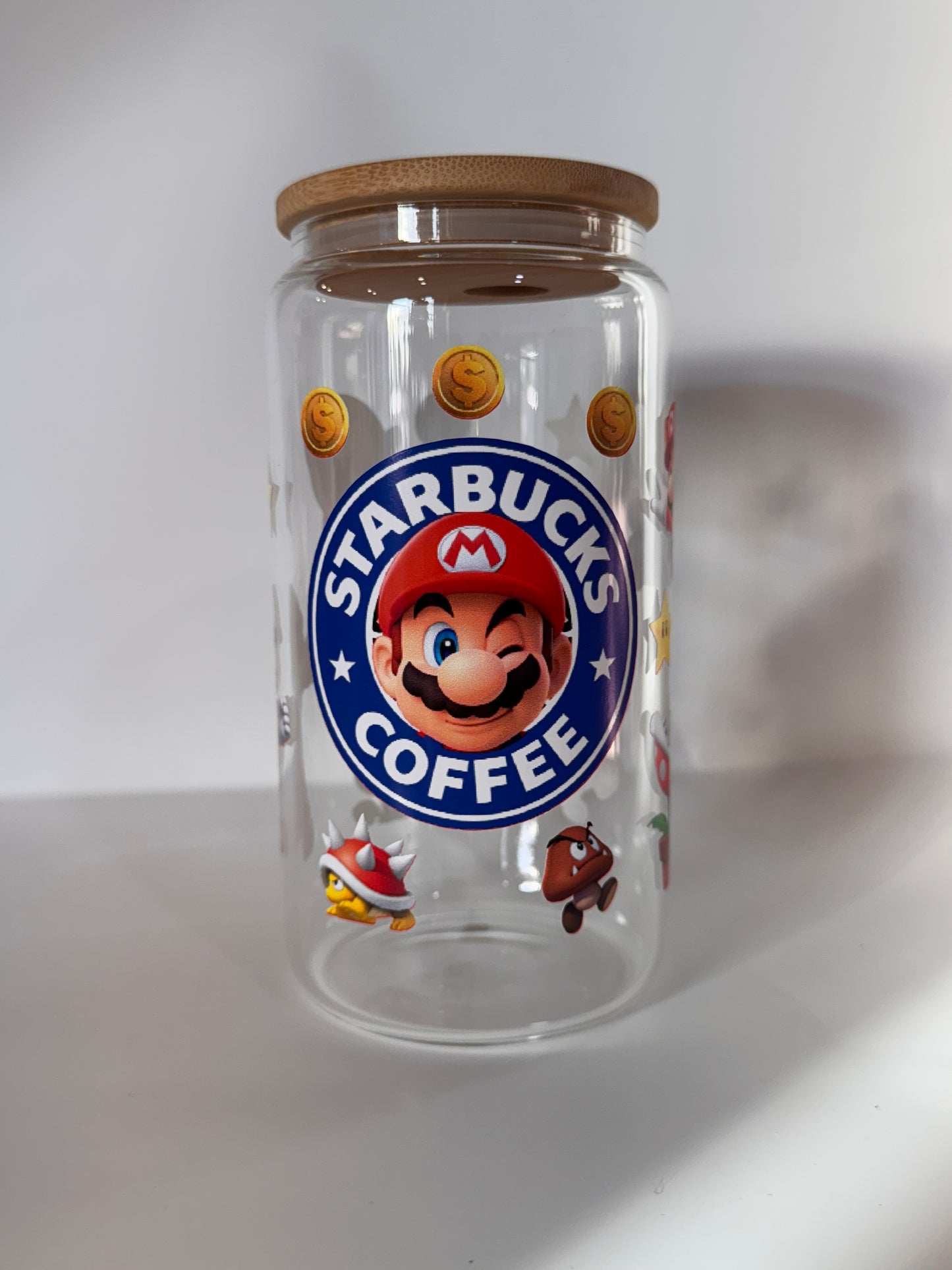 Mario Starbucks glass cup