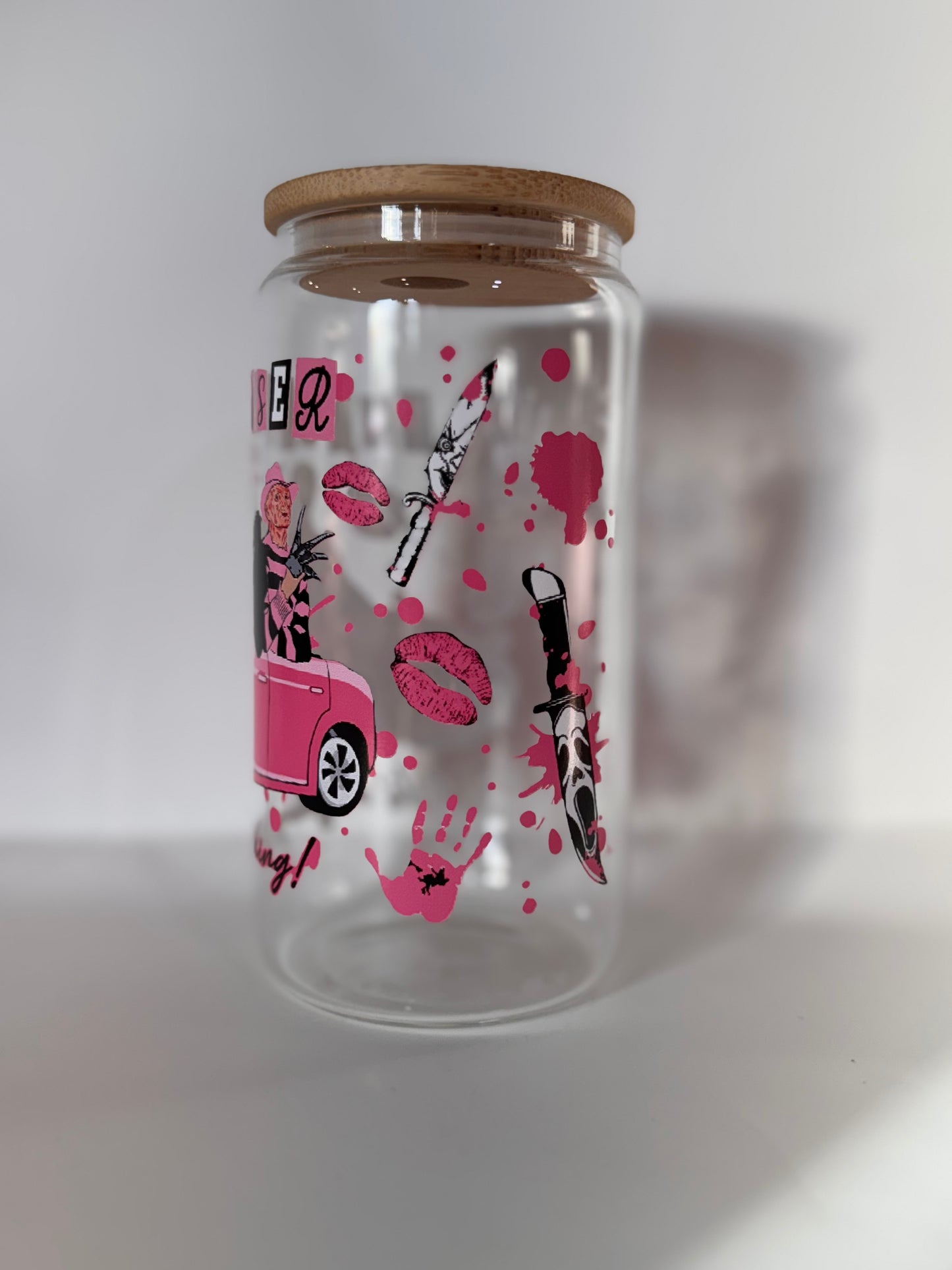 Scream theme * Get in loser glass cup