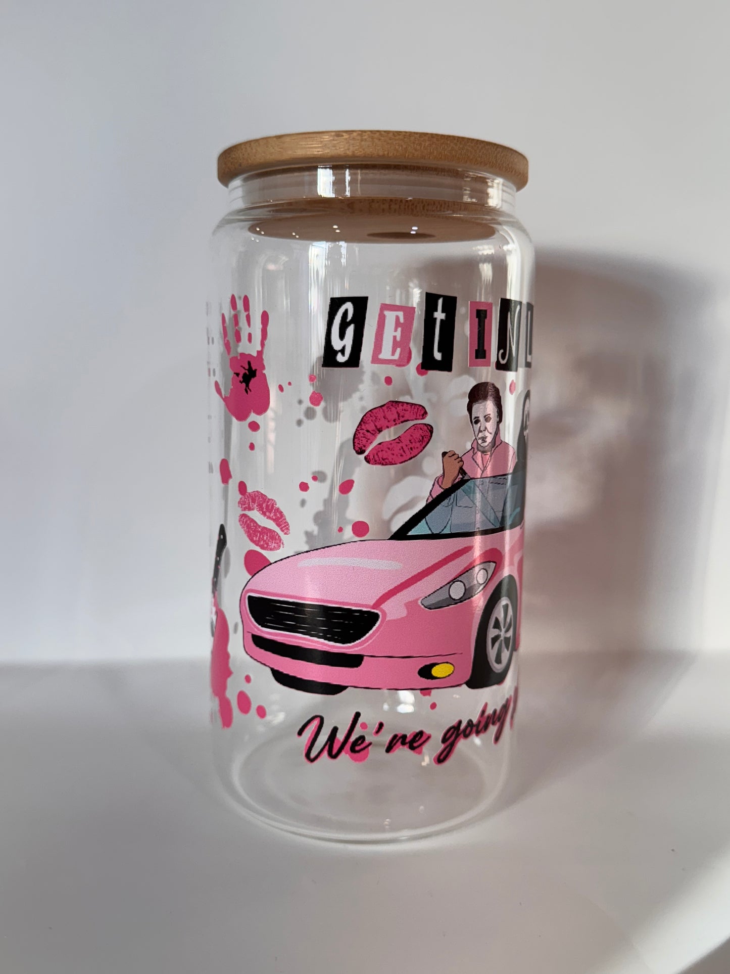 Scream theme * Get in loser glass cup