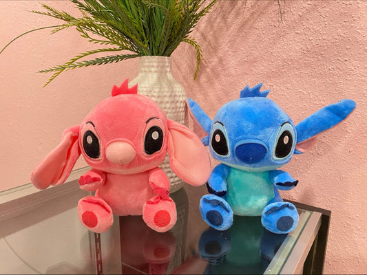 Stitch and angel plushies