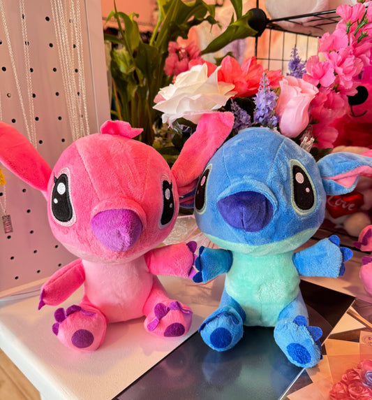 Stitch and angel plushies