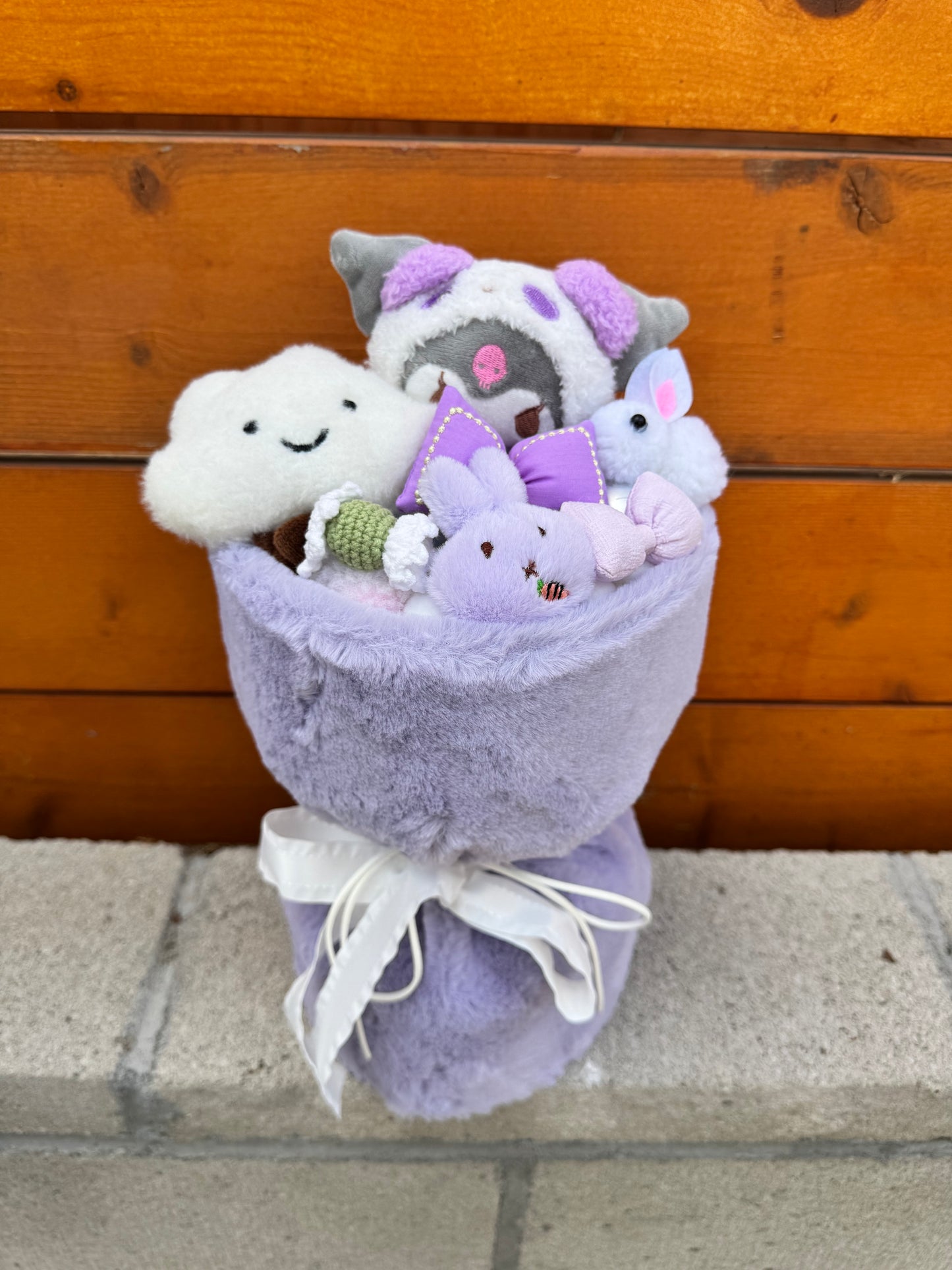 Kuromi purple plush bouquet