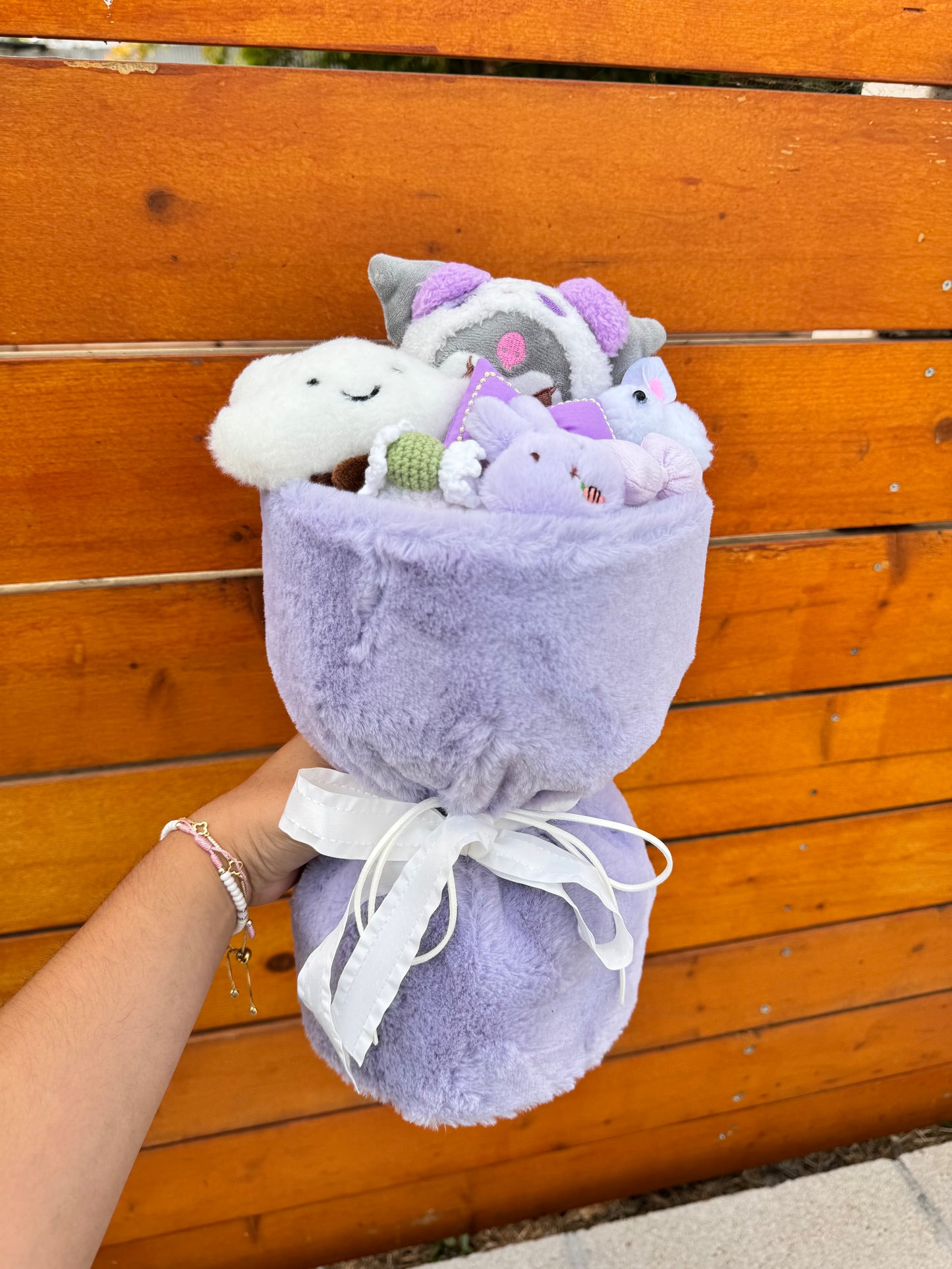 Kuromi purple plush bouquet