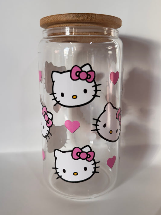 Hello kitty glass cup